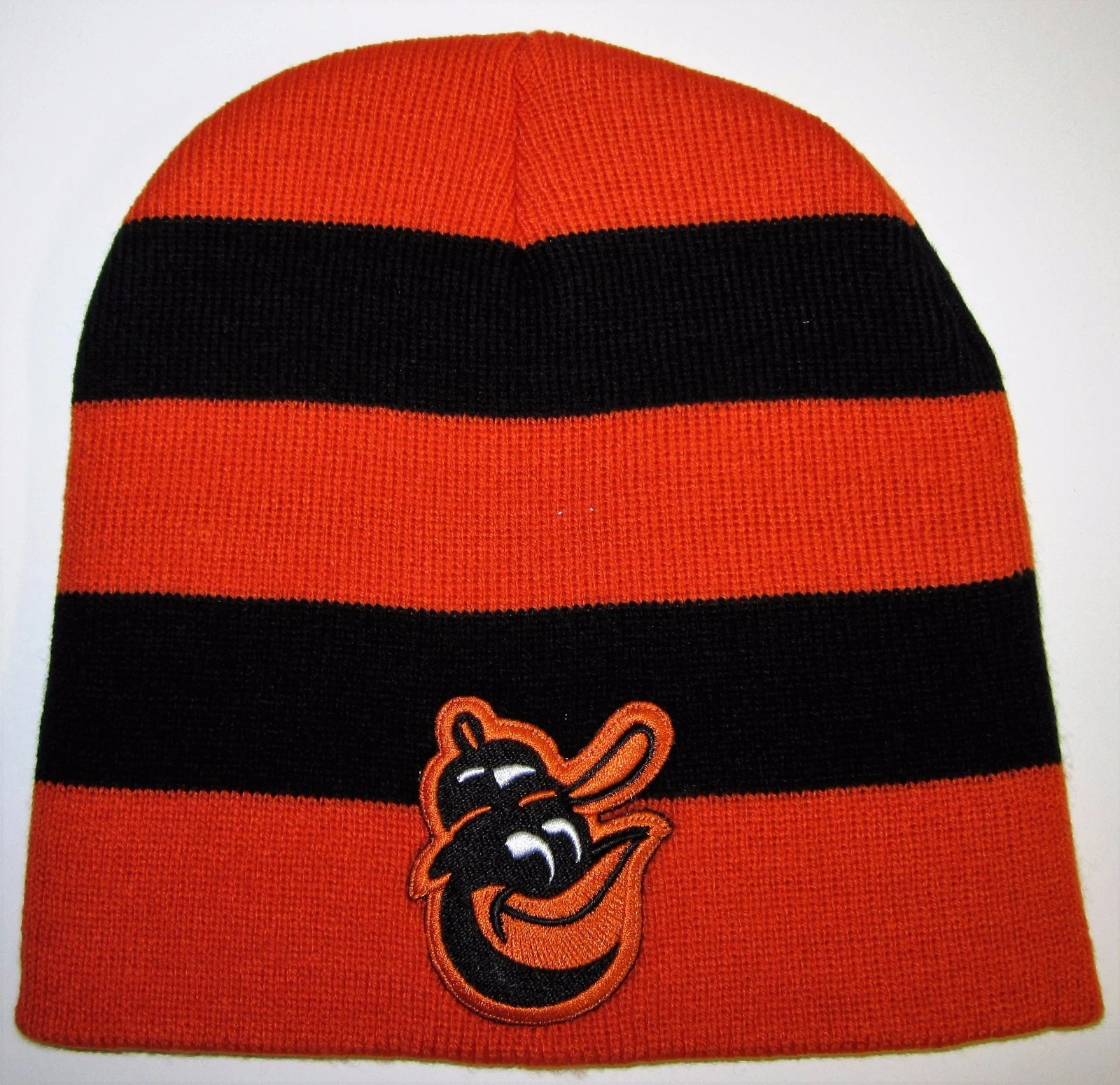 Baltimore Orioles Beanie Knit Hat CLASSIC M.L.B PATCH/LOGO
