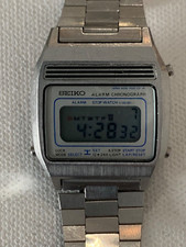 Vintage Seiko Digital Alarm Chronograph A639-5000 Men's Watch Stainless Steel