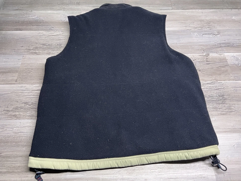 Chaleco reversible Abercrombie & Fitch para hombre beige negro talla grande cremallera completa polar Foto 4 de 4