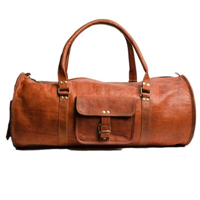 Weekender Reisegepäck Seesack Herren Sport Groß Leder Echt Vintage Tasche
