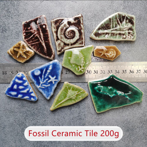 100g Round Mosaic Tiles Ceramic Tiles Mixed Shape Porcelain Piece DIY Decor - Foto 1 di 25