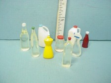 Miniature Misc. Household Bottles 9 A4512-20 No Labels, Acrylic REDUCED
