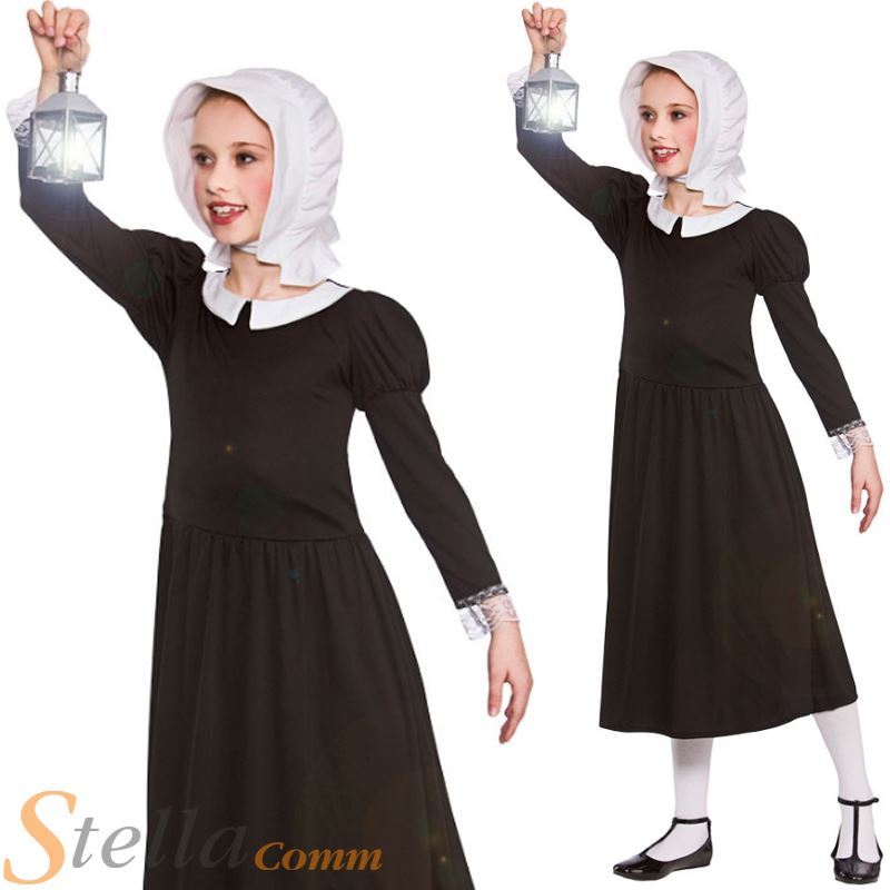 Girls Florence Nightingale Costume Victorian Nurse Fancy Dress Book Week  Outfit | eBay