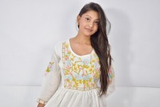 indian women cotton fabric dress maxi dress gown