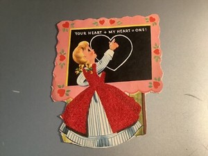 valentine card vintage/1950’s