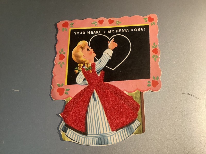 valentine card vintage/1950’s
