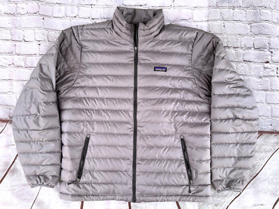 Mens PATAGONIA Gray Goose Down Full Zip Sweater Jacket XL $299 | eBay