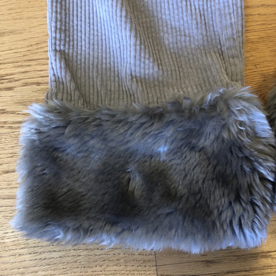 Pantalones de pana Norm Thompson para mujer con puños de piel sintética, FUNKY, vintage, talla 12 Foto 2 de 4