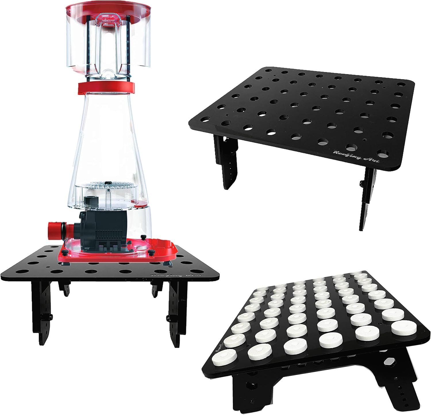 Skimmer Stand/Frag Rack Stand/Multi Function Stand (9" X 7" Black / 30 Frags)