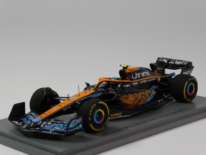 Spark Mclaren MCL36 #4 Lando Norris 6th Abu Dhabi GP 2022 1/43