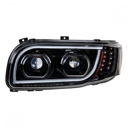 2008+ Peterbilt 388/389 Full LED Headlight w/ Position/Turn - Blackout - Driver - Picture 6 of 9
