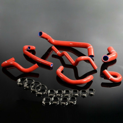 Silicone Hose and Clamp Red Fit For Skyline R34 R33 RB25DET RB26DET GTR Radiator