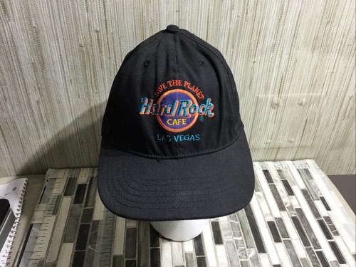 Hard Rock Cafe Las Vegas Vintage Strapback Mütze Save The Planet Cap schwarz 90er