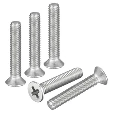 M2.5-0.45x14 Flat Head Machine Screws -50pcs -304 Stainless Steel -Silver