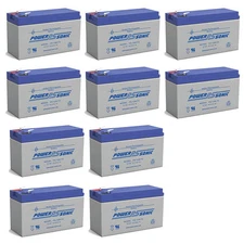 Power-Sonic 12V 9AH Replacement Battery for Yuasa NPW45-12 - 10 Pack