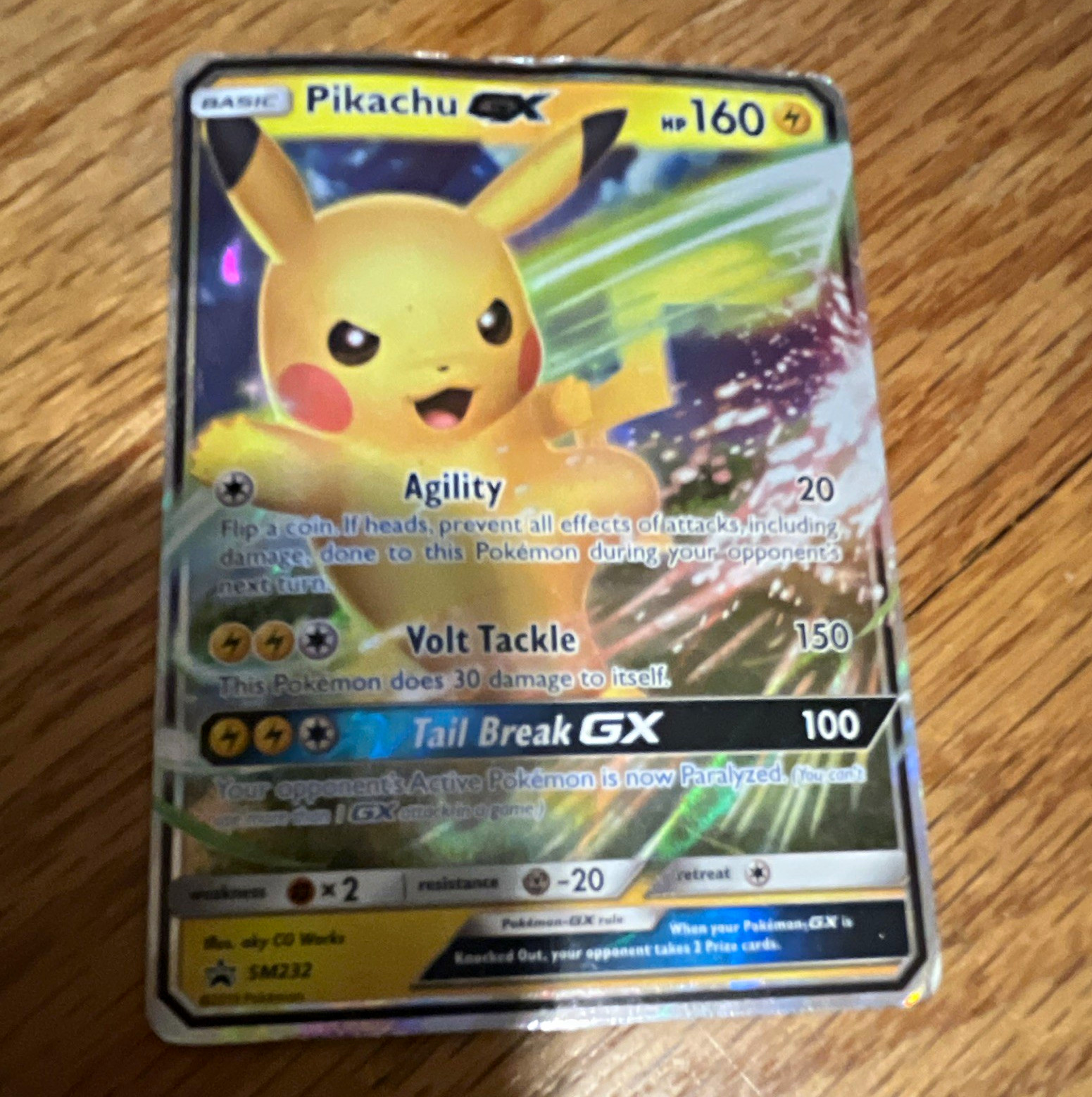 The Pokémon Company Pokémon TCG Pikachu GX SM232 SM Promo GX Holo EN 160 HP