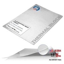 Thermal Block Automotive Heat Shield - 1 Sheet 12&rdquo; 2 Sq Ft, 1 Sheet, Flat Foil