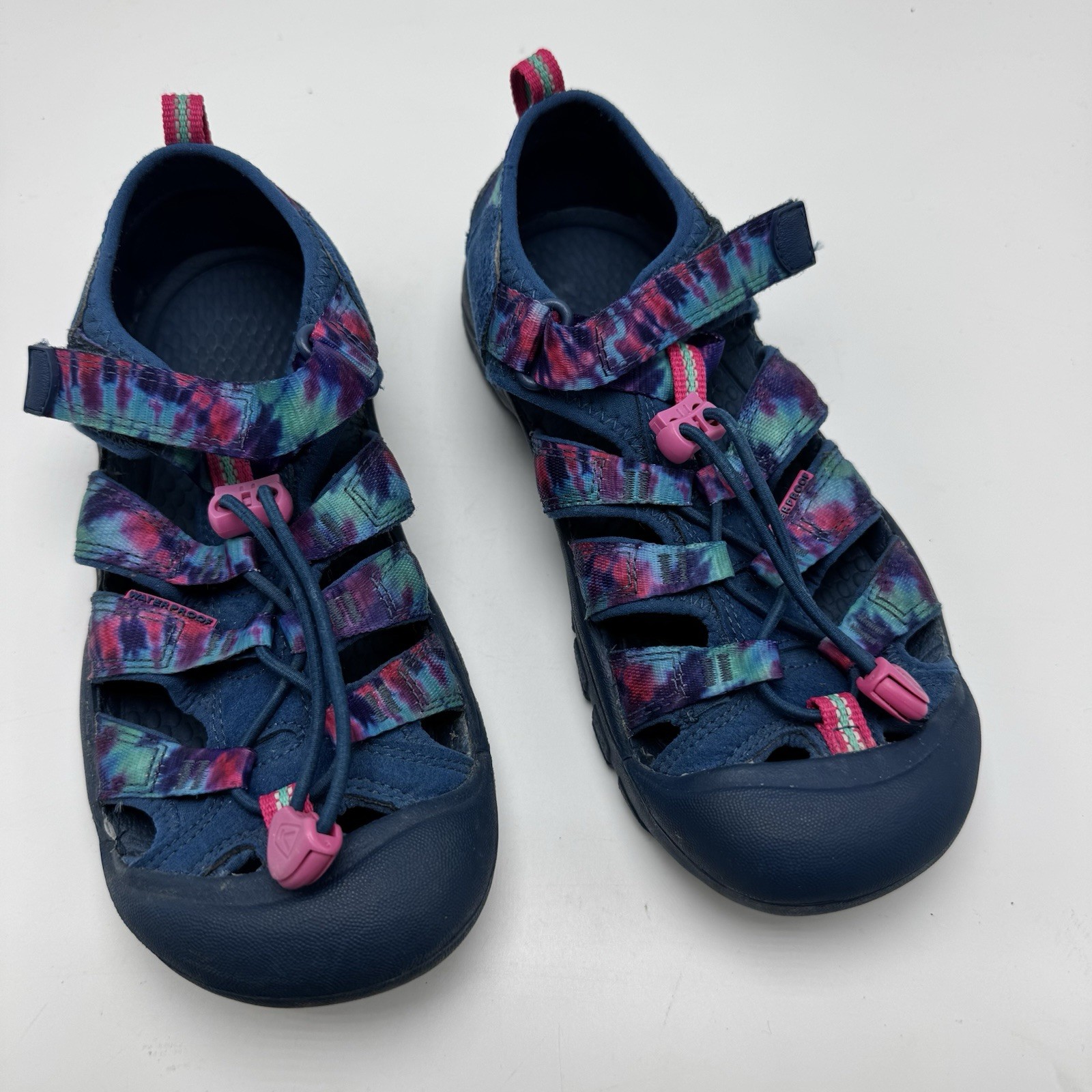 Scarpe sandalo Keen Kids Newport H2 punta chiusa colore navy tie dye taglia 3 escursionismo acqua