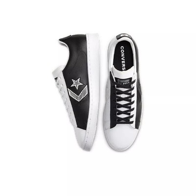 Converse Unisex Rivals Pro Leather Ox Low Top Schwarz Weiß Turnschuhe Sneaker 3,5