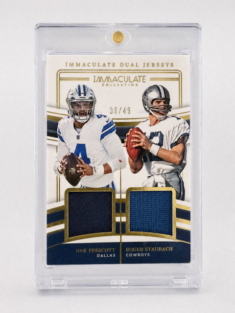 2023 Immaculate Dak Prescott Roger Staubach Dual Jerseys /49 Cowboys