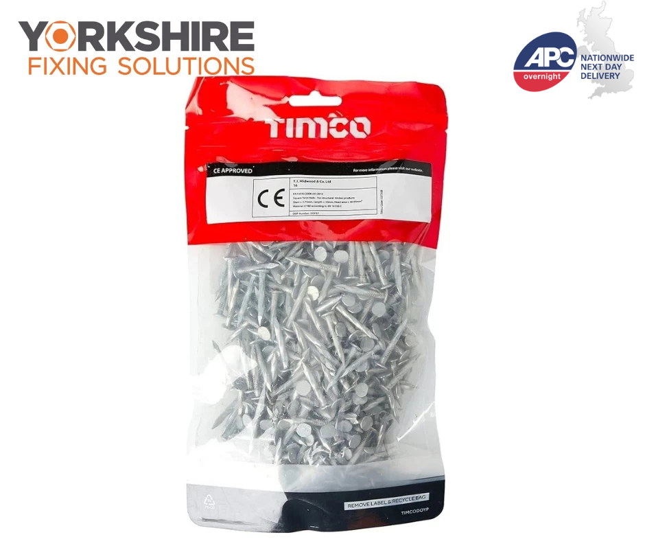 Timco Galvanised Square Twist Nails 30mm 1KG Bag 30 x 3.75