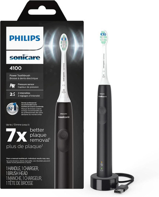 #ad Philips Sonicare 4100 Rechargeable Electric Toothbrush Black Pressure Sensor $24.95