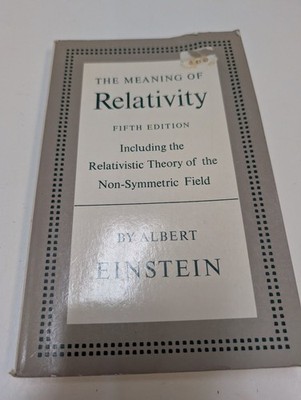 The Meaning of Relativity Einstein 1974 5th Edition Princeton Paperback