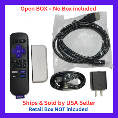 Roku Premier Model 3920X 4K Streaming Media Player & Remote With Cords Open Box