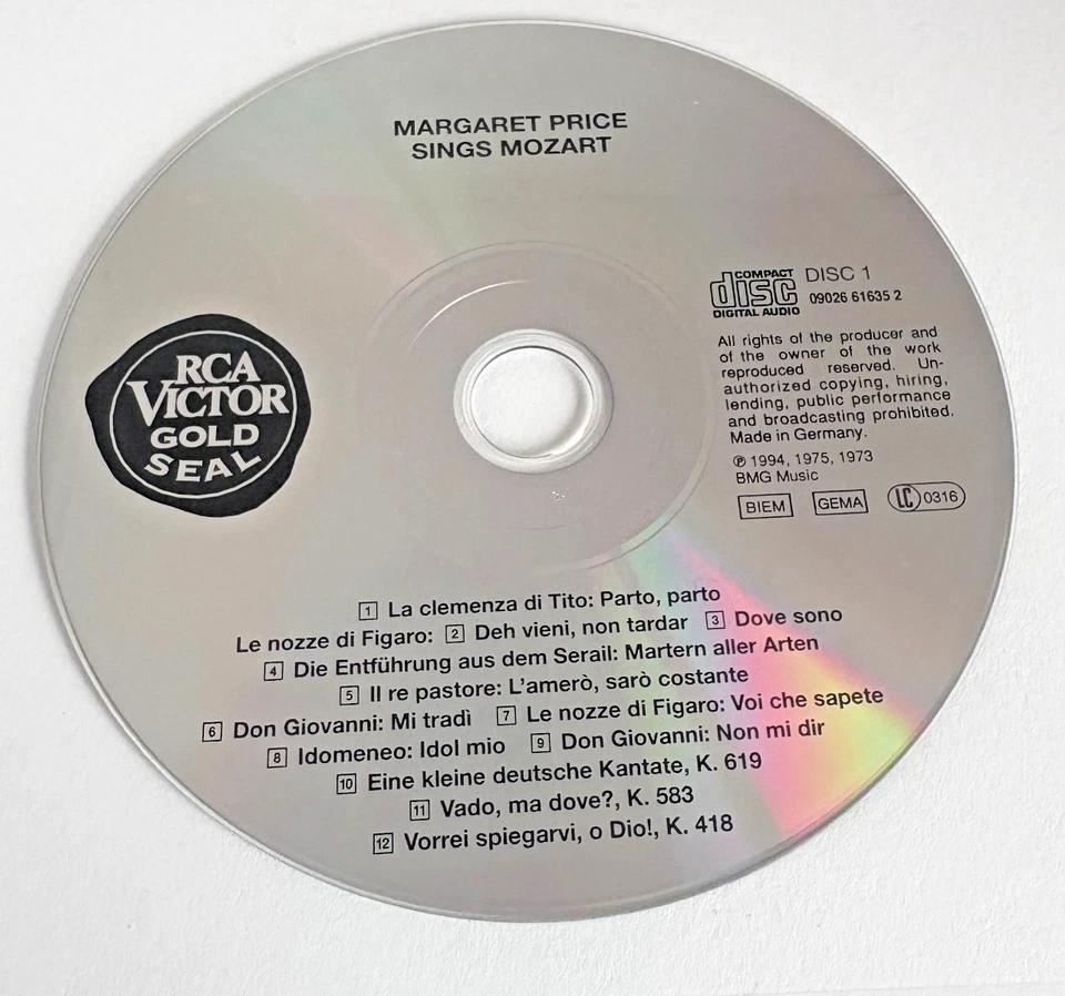 2 CDs Mozart Mussorgsky Liszt MARGARET PRICE | excellent (C8220) - Bild 4 von 4