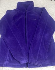 Columbia Women's Large Purple Benton Springs Full Zip Fleece Jacket