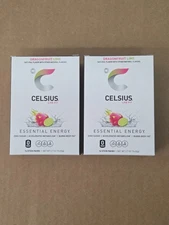 (2) Boxes of CELSIUS On-The-Go Powder Stick Energy Packs  Dragonfruit Lime