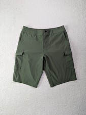 Oakley Hybrid Cargo Shorts Mens 32 Performance Fit Green Stretch Outdoor