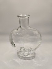 Heart Shaped glass bottle clear no stopper -5.25  Tall Estate Find