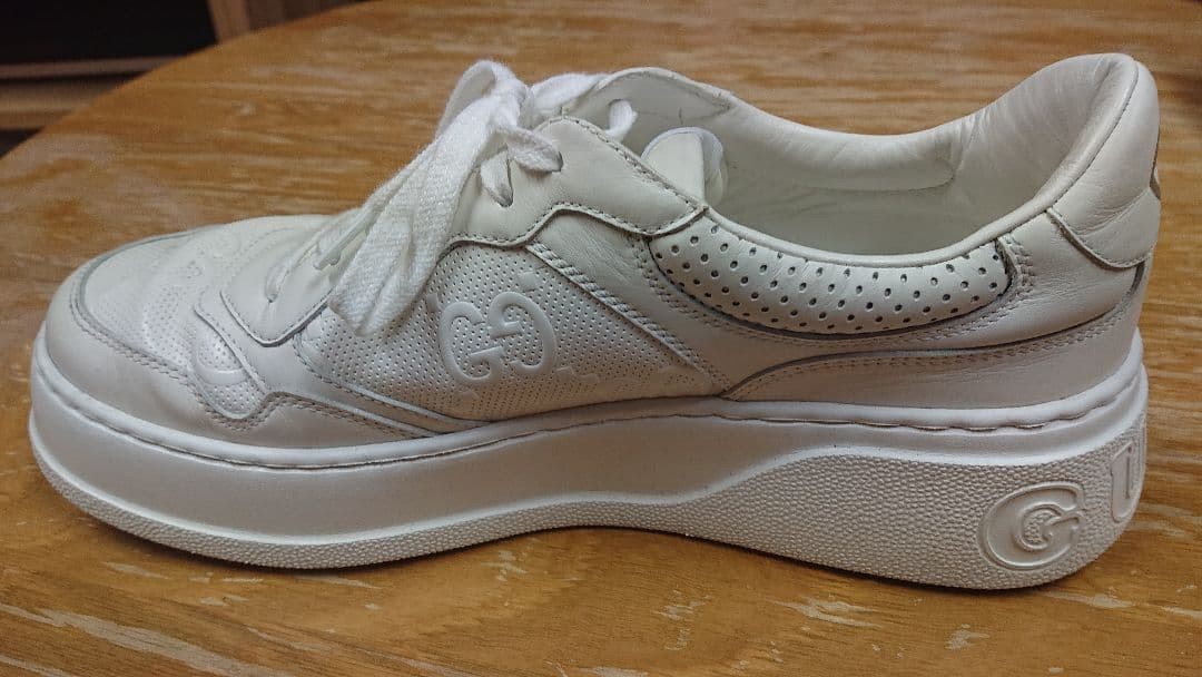 Gucci Sneakers Shoes White With GG Pattern Size 9 US About9.5 For Men thumbnail 7