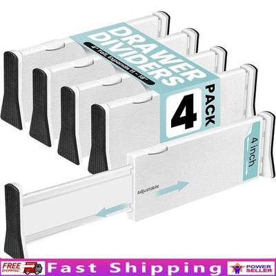 Adjustable Drawer Dividers Expandable Organizers Home Kitchen Office 4 Pack New