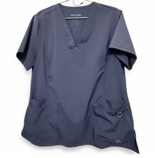 SAG HARBOR NAVY BLUE SCRUB TOP, CHEST 43 IN, LENGTH 27.5 IN