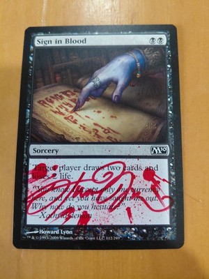 Sign in Blood ARTIST PROOF Signed With Blood Splatter Signature Howard Lyon Mtg