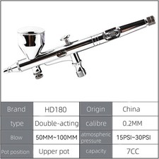 Dual Action Gravity Feed 0.2mm Gun Spray Airbrush Nail Art Paint Tattoo Tool Set