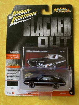 Johnny Lightning Street Freaks Blacked Out 1972 Ford Gran Torino Sport 1:64