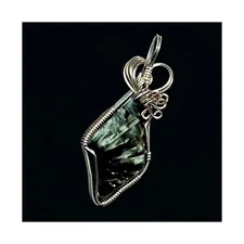 Necklace Pendant Victoria Stone Cabochon Handcrafted wrapped in Sterling Silver