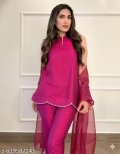 Cord Kurti Pant With Duptta for women S Size Stitched Cotton Silk