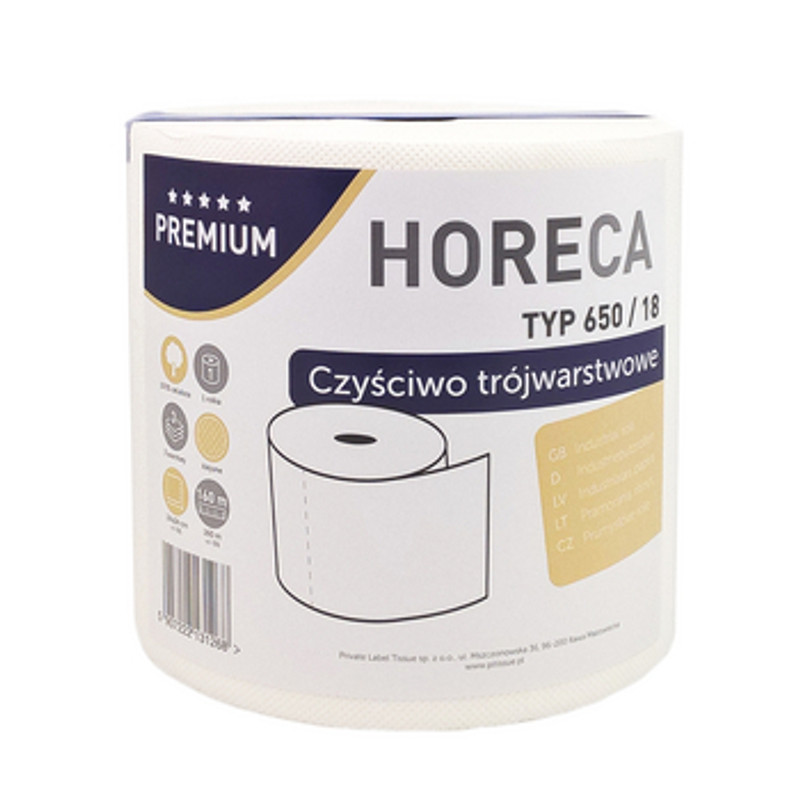 5907222131268 HORECA PREMIUM Czyciwo celulozowe typ 65018 1 rolka 3-warstwowe 8290₽