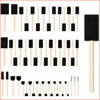 Schaumstoff Stupfpinsel Set 50 StüCk Malerpinsel Holzgriff FüR Acryl ÖL
