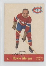 1955-56 Parkhurst Quaker Oats Green Back Howie Morenz #57 HOF 0mx5