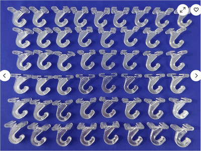 50 Qty Clear Rotating Ceiling Hooks Tile Grid Track Hinged Clip Retail Supply