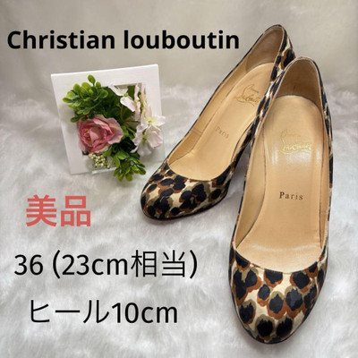 Christian Louboutin pumps leopard print 10cm heel EU 36 US 6 used Christian Louboutin pumps leopard print 10cm heel EU 36 US 6 used