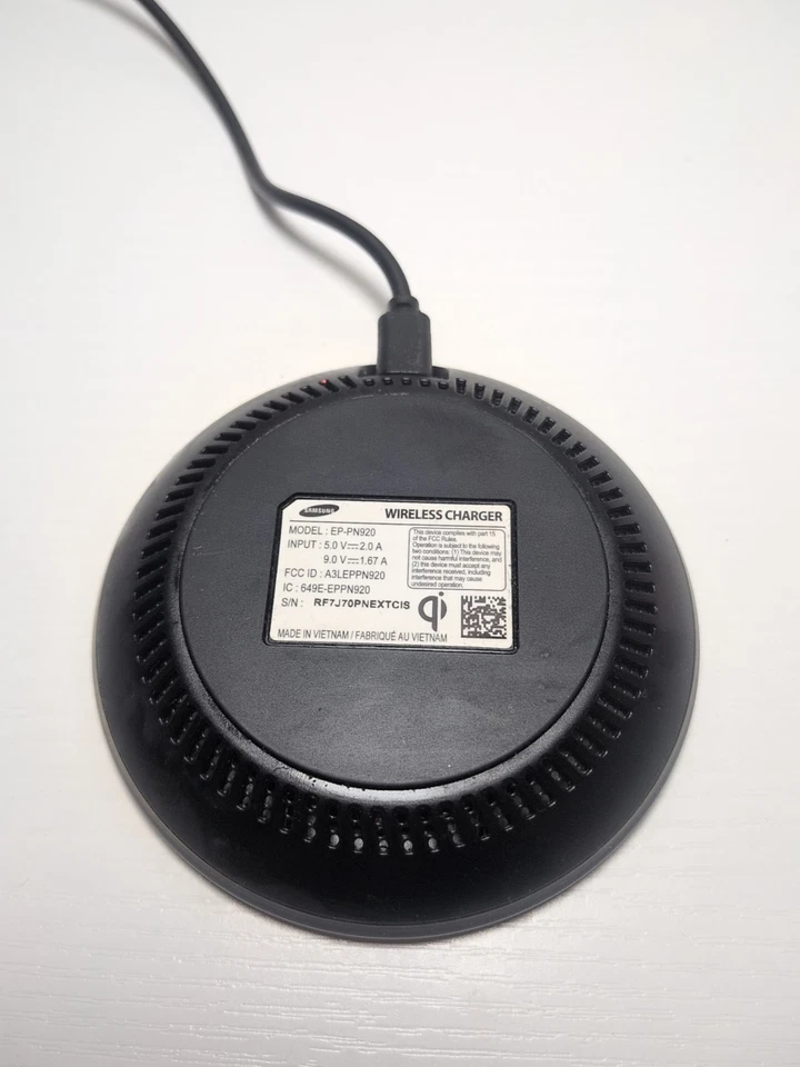 Almohadilla de carga inalámbrica de carga rápida Samsung EP-PN920 cable USB S80 Foto 2 de 2