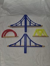 Wooden Railway Bridge Track Lot BRIO Compatible Mixed Pieces Thomas Train