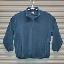 Gymshark Polar Fleece 1/4 Zip Pullover Sweatshirt Strong Teal Mens XL Microplush