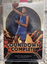 Topps Chrome Countdown Complete Chet Holmgren Thunder #CC-4 2024-25 NBA Card